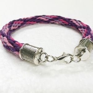 Kumihimo 100% Hemp Cord Round (8 mm) Braided Bracelet - Unisex - Hand-crafted
